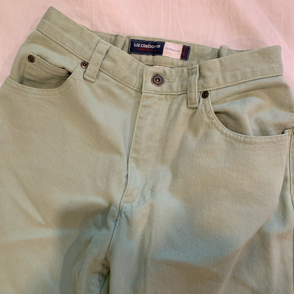 baggy green jeans